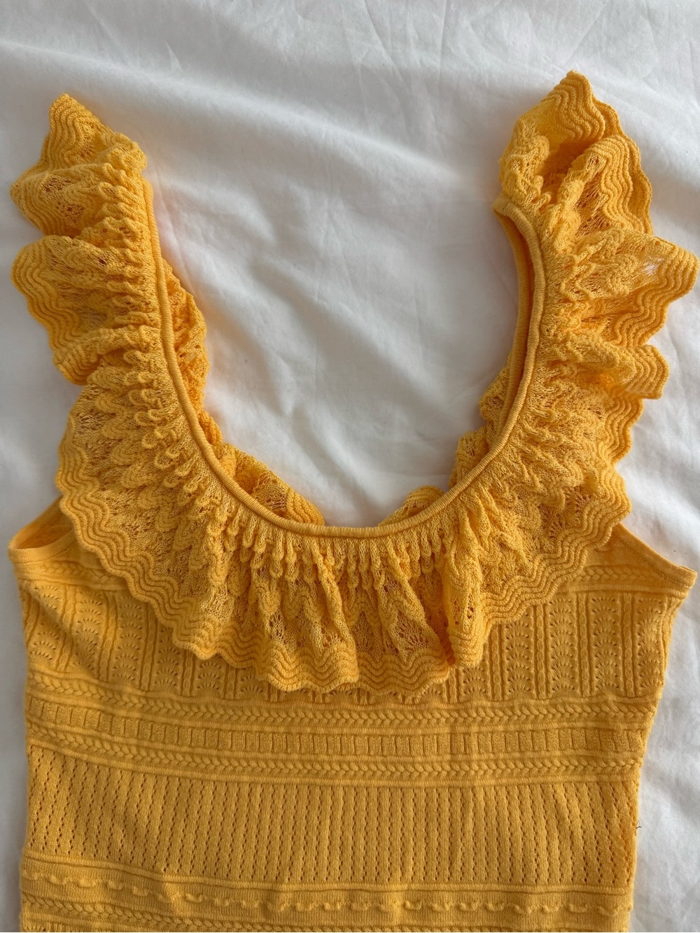 Sezane Lina Ruffled Knit Tank Top - Picture 3 of 5